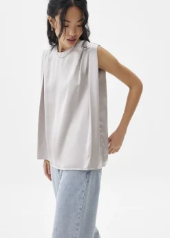 Love, Bonito Work Tops|Party Tops*Satin Boxy Shell Top