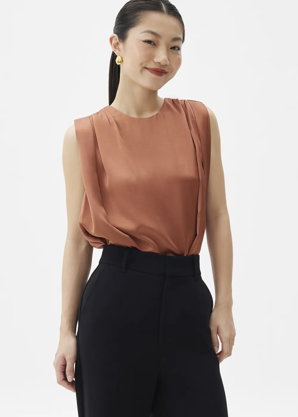 Love, Bonito Work Tops|Party Tops*Satin Boxy Shell Top