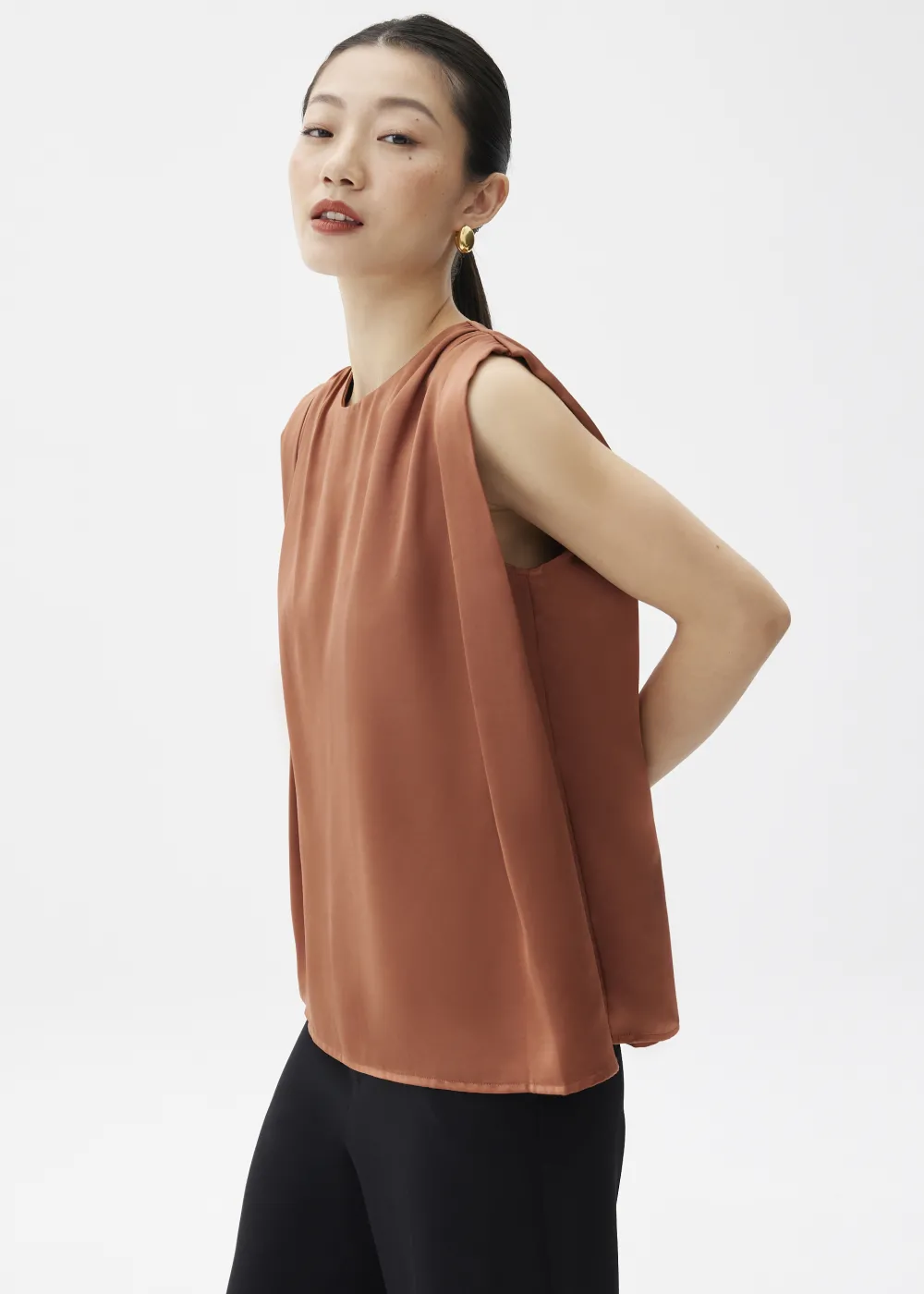Love, Bonito Work Tops|Party Tops*Satin Boxy Shell Top