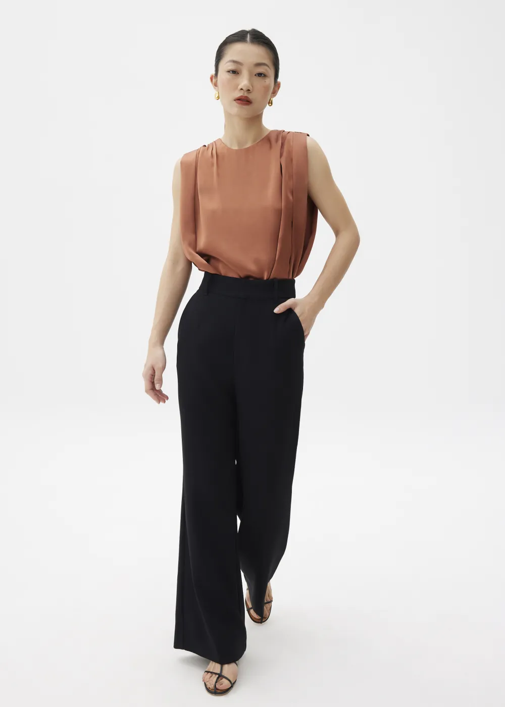Love, Bonito Work Tops|Party Tops*Satin Boxy Shell Top