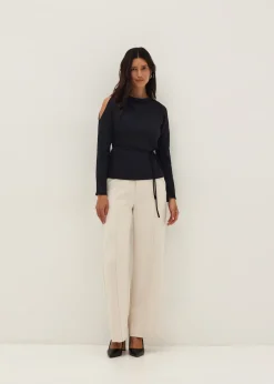 Love, Bonito Party Tops|Party & Occasions*Satin Cowl Neck Long Sleeve Top