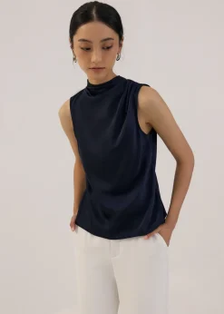 Love, Bonito Party Tops|Party & Occasions*Satin Mock Neck Top