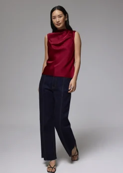 Love, Bonito Party Tops|Party & Occasions*Satin Mock Neck Top