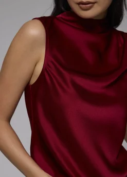 Love, Bonito Party Tops|Party & Occasions*Satin Mock Neck Top