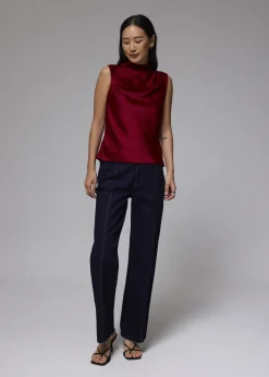 Love, Bonito Party Tops|Party & Occasions*Satin Mock Neck Top