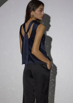 Love, Bonito Party Tops|Party & Occasions*Satin Mock Neck Top