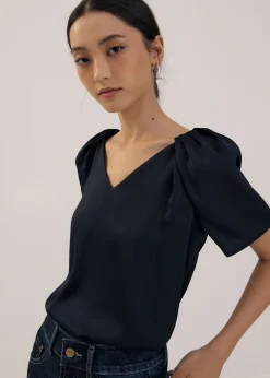 Love, Bonito Work|Tops*Satin Raglan Blouse