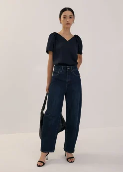 Love, Bonito Work|Tops*Satin Raglan Blouse