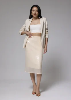 Love, Bonito Party & Occasions|Skirts*Sequin High Waist Column Midi Skirt