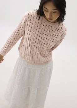 Love, Bonito Weekend|Cardigans & Sweaters*Sheer Pointelle Knit Sweater