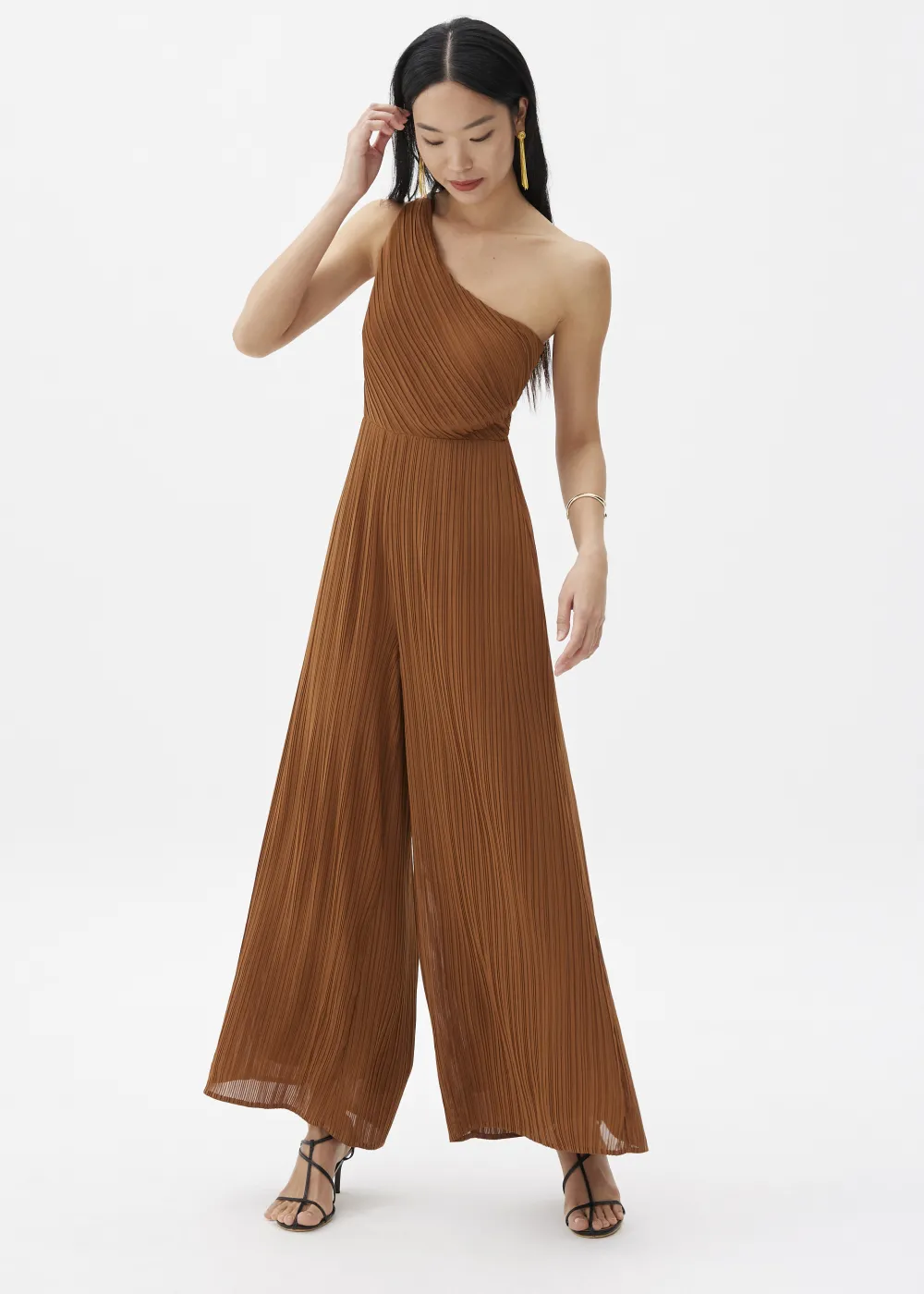 Love, Bonito Jumpsuits & Rompers*Simone Pleated Padded Twist Back Jumpsuit
