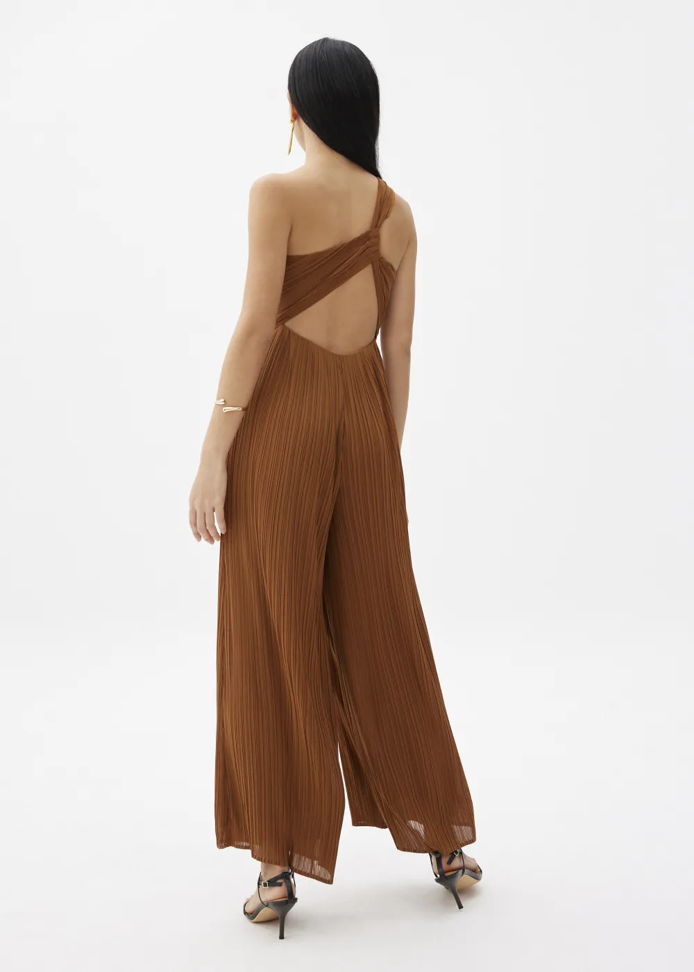 Love, Bonito Jumpsuits & Rompers*Simone Pleated Padded Twist Back Jumpsuit