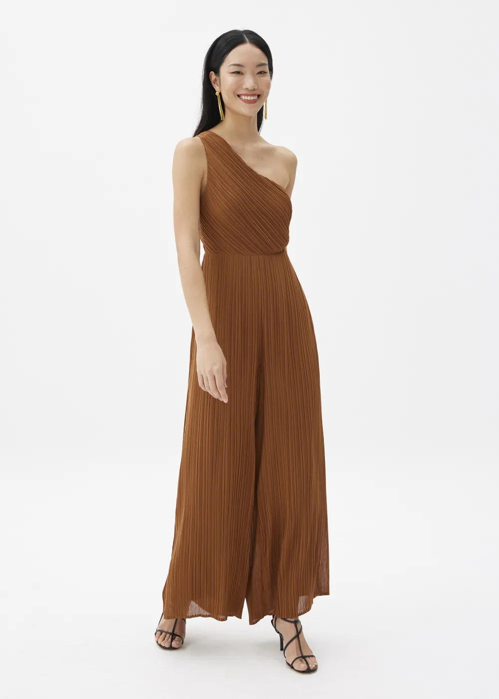 Love, Bonito Jumpsuits & Rompers*Simone Pleated Padded Twist Back Jumpsuit