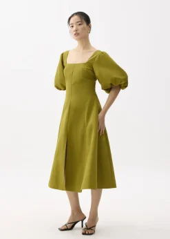 Love, Bonito Party Dresses|Party & Occasions*Square Neck Puff Sleeve Midi Dress