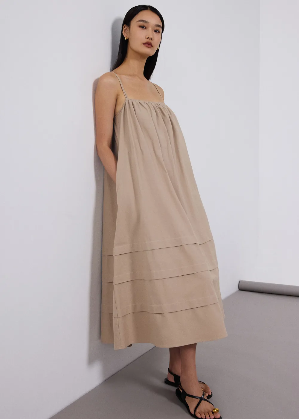 Love, Bonito Casual Dresses|Weekend*Straight Neck Trapeze Midaxi Dress