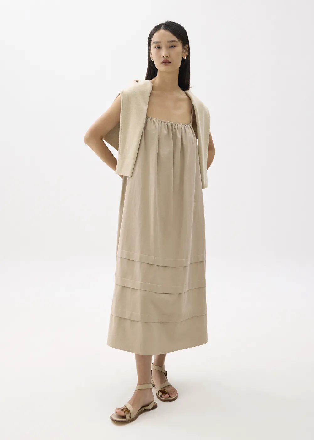 Love, Bonito Casual Dresses|Weekend*Straight Neck Trapeze Midaxi Dress