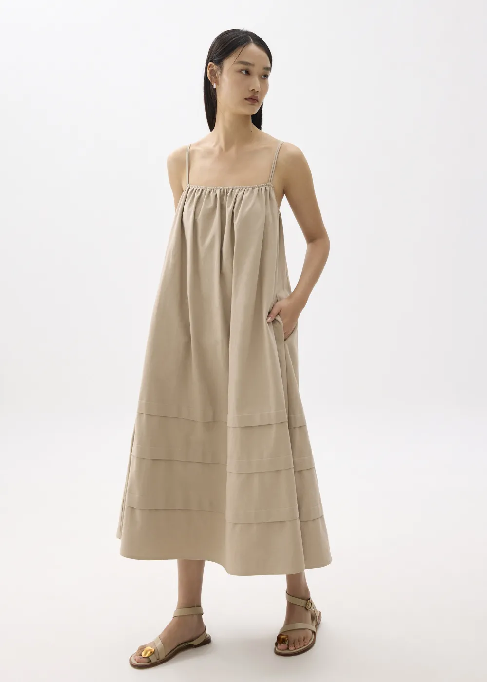 Love, Bonito Casual Dresses|Weekend*Straight Neck Trapeze Midaxi Dress