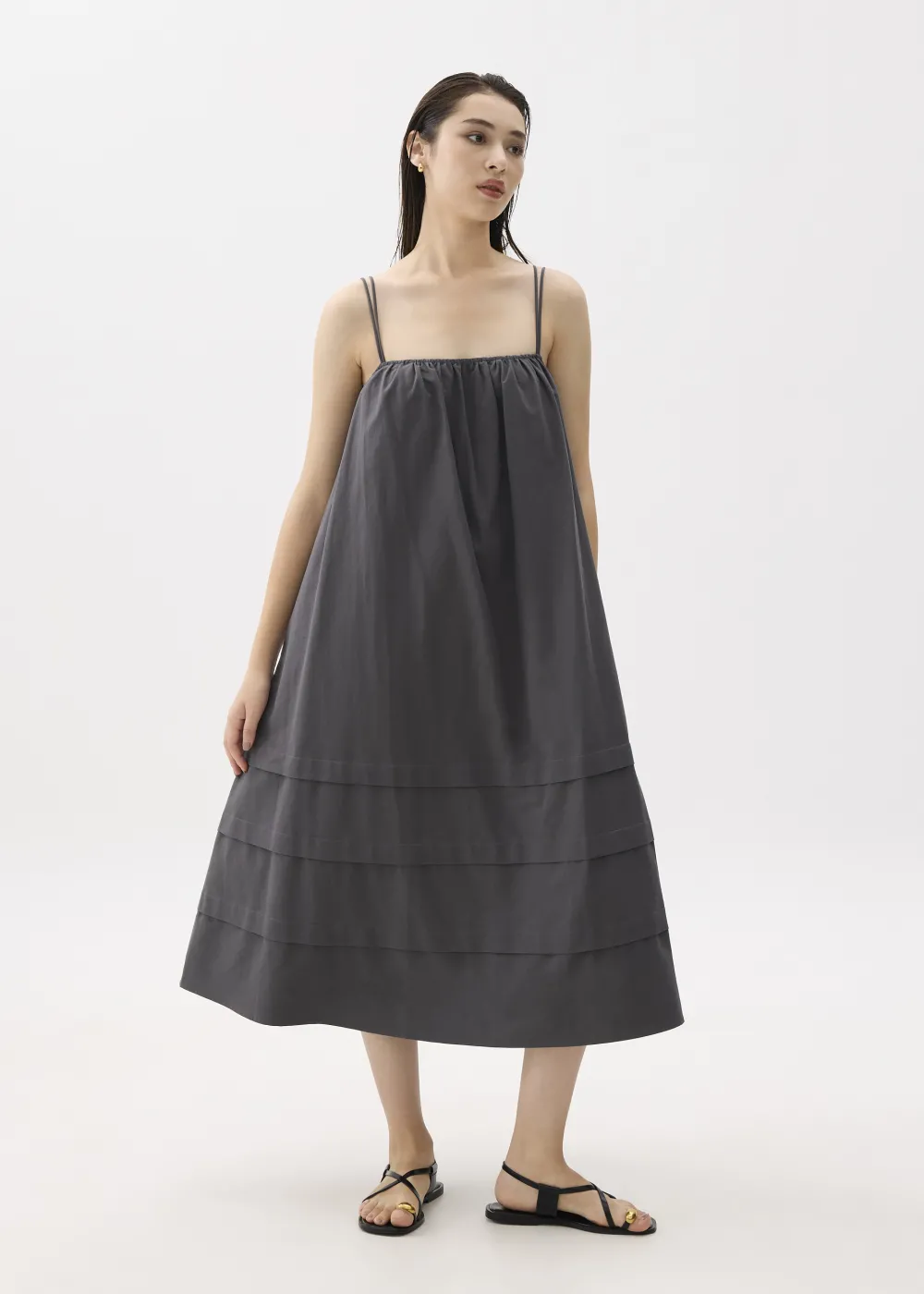 Love, Bonito Casual Dresses|Weekend*Straight Neck Trapeze Midaxi Dress