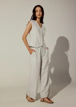 Love, Bonito Weekend|Vacation*Striped Linen Vest in