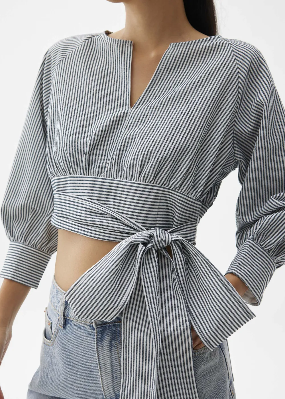 Love, Bonito Blouses & Shirts|Weekend*Striped Puff Sleeve Blouse