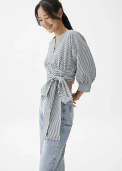 Love, Bonito Blouses & Shirts|Weekend*Striped Puff Sleeve Blouse