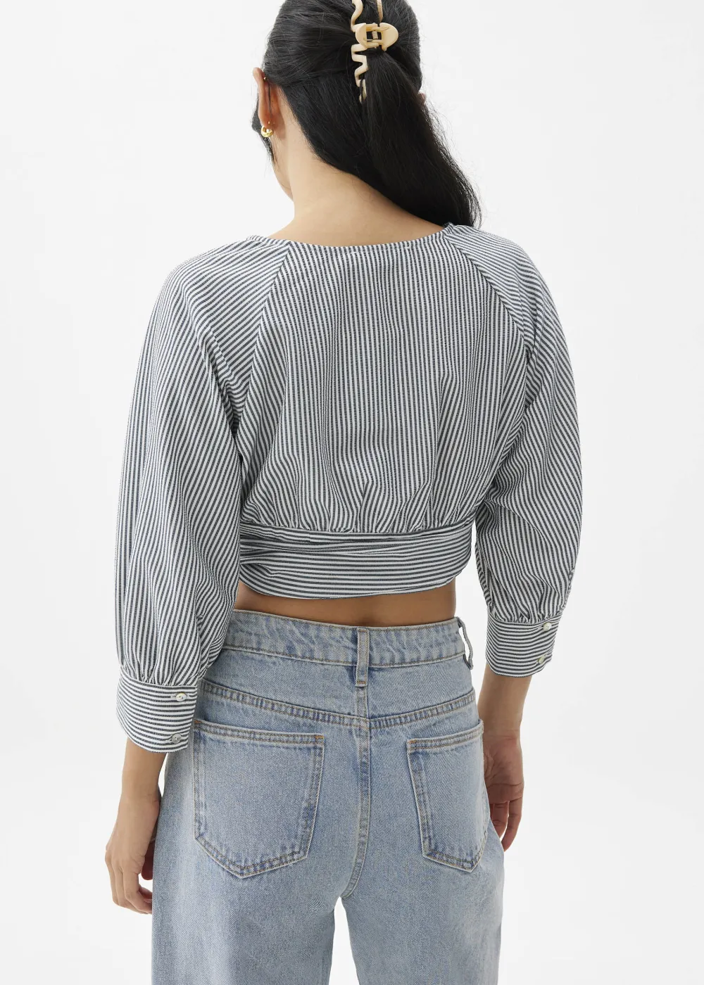 Love, Bonito Blouses & Shirts|Weekend*Striped Puff Sleeve Blouse