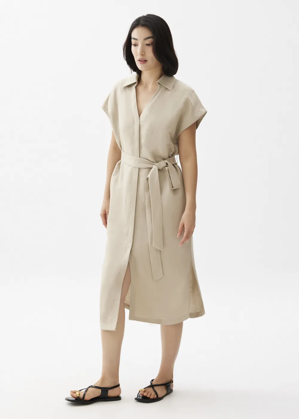 Love, Bonito Weekend Dresses|Work Dresses*Suri Classic Linen Belted Shirt Dress