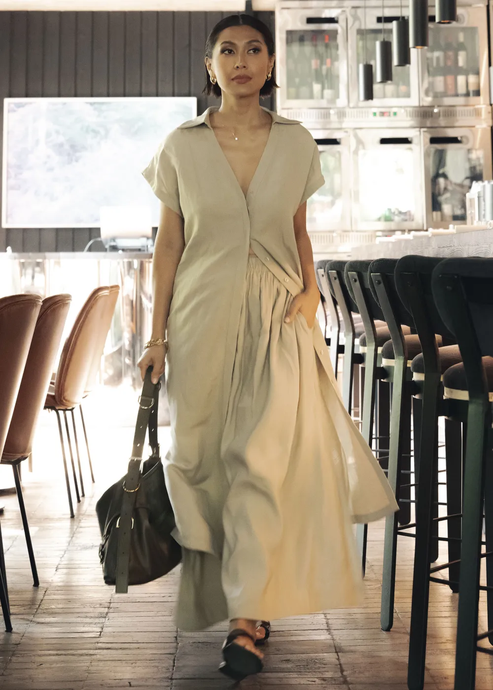 Love, Bonito Weekend Dresses|Work Dresses*Suri Classic Linen Belted Shirt Dress