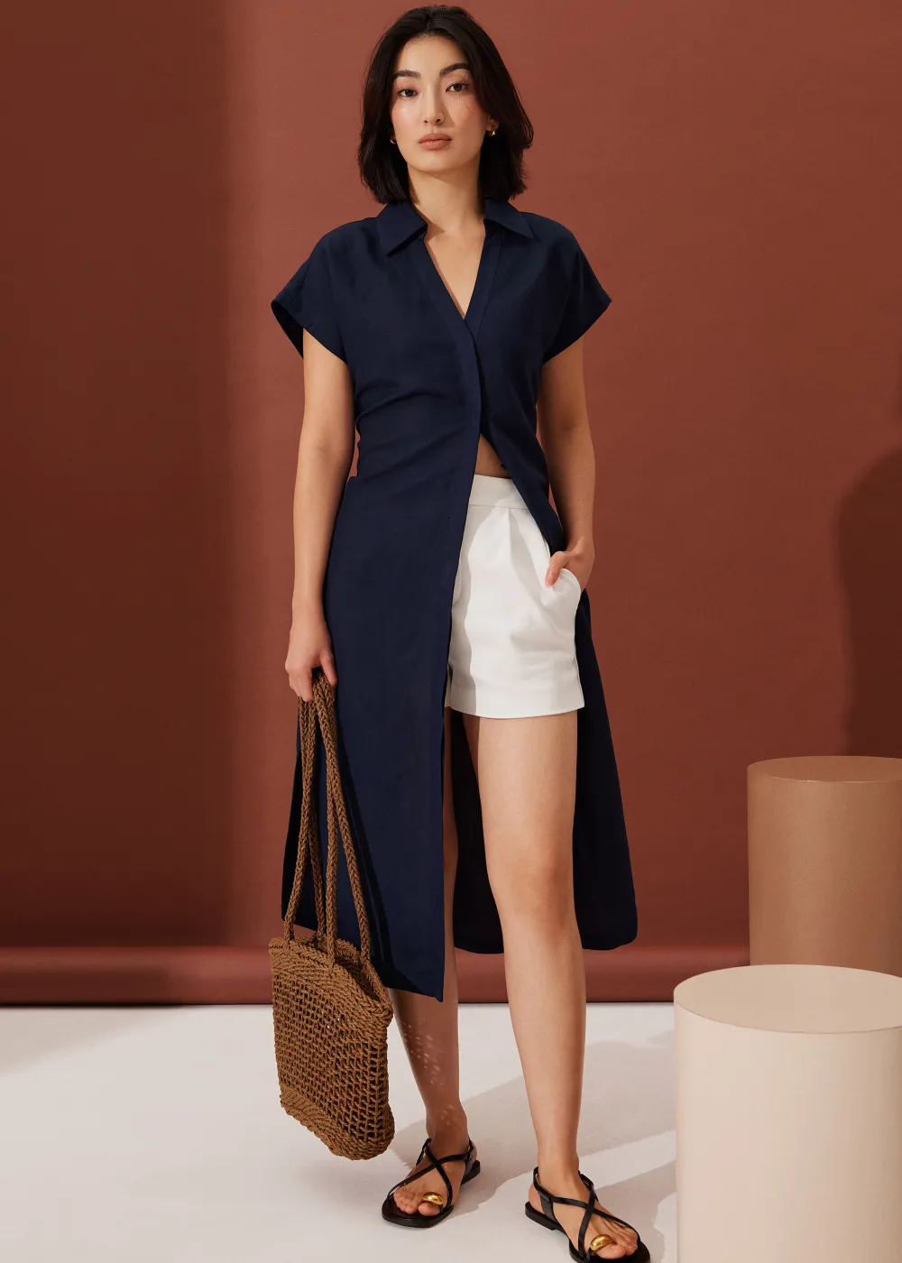Love, Bonito Weekend Dresses|Work Dresses*Suri Classic Linen Belted Shirt Dress