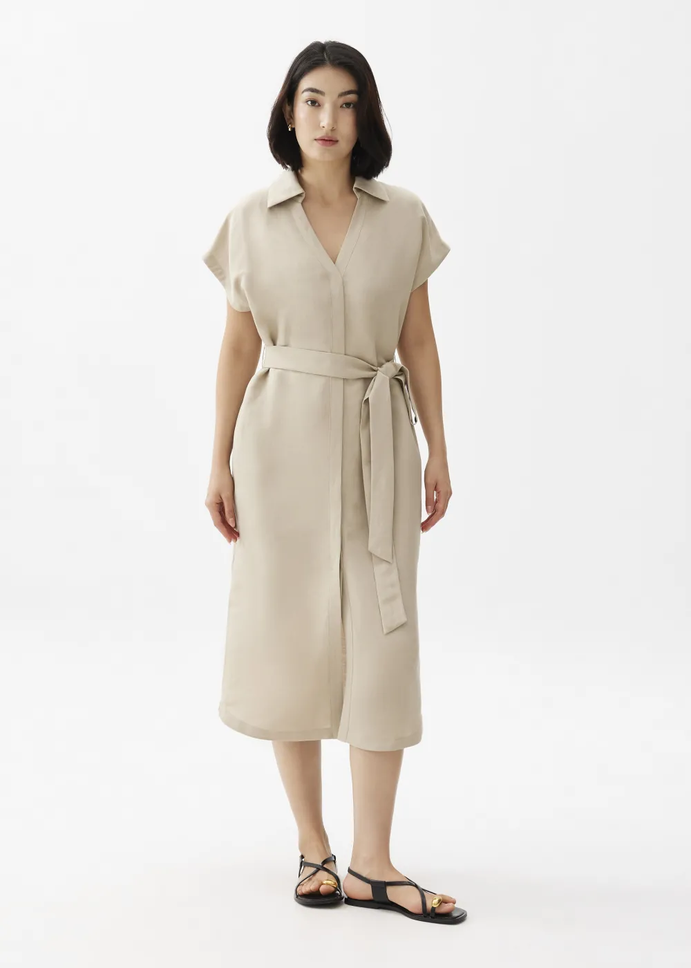 Love, Bonito Weekend Dresses|Work Dresses*Suri Classic Linen Belted Shirt Dress