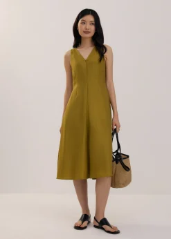 Love, Bonito Weekend|Dresses*Tencel V-neck Fit & Flare Midi Dress