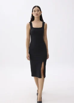 Love, Bonito Work Dresses*Textured Square Neck Bodycon Dress