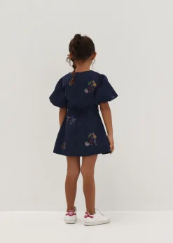 Kids Love, Bonito Weekend Dresses|Kidswear*Tiana Embroidered Shift Dress in Humble Abode