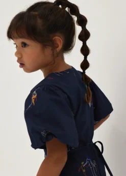 Kids Love, Bonito Weekend Dresses|Kidswear*Tiana Embroidered Shift Dress in Humble Abode