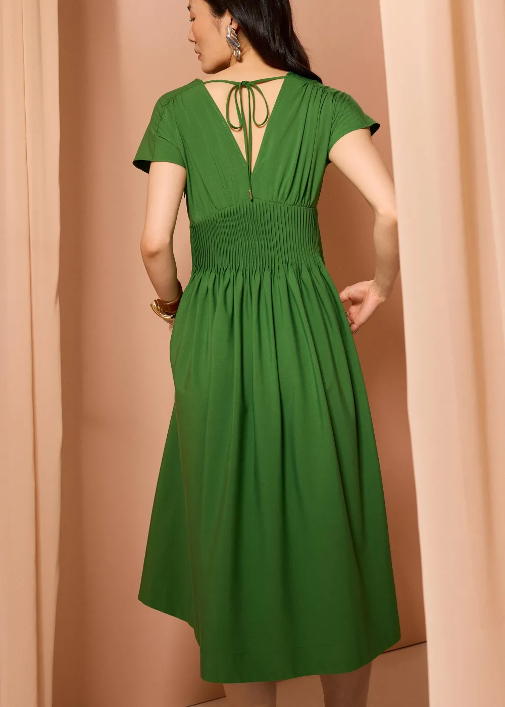 Love, Bonito Vacation|Dresses*Trinh Pintuck Plunge Fit & Flare Midaxi Dress