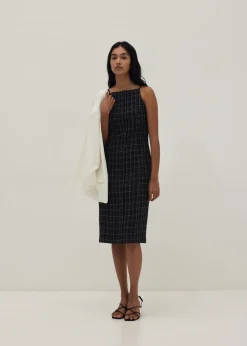 Love, Bonito Work Dresses*Trinity Tweed Halter Column Dress