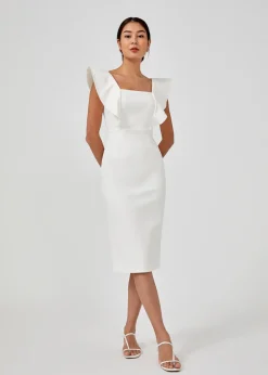 Love, Bonito Work Dresses*Trudy Ruffle Bodycon Midi Dress
