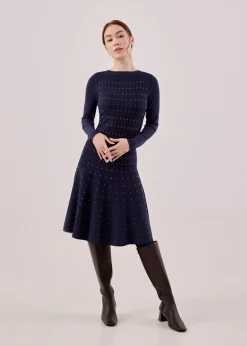 Love, Bonito Weekend Dresses*Venni Dotted Fit & Flare Dress
