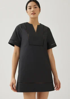 Love, Bonito Work Dresses*Vienne Cotton Ladder Trim Shift Dress