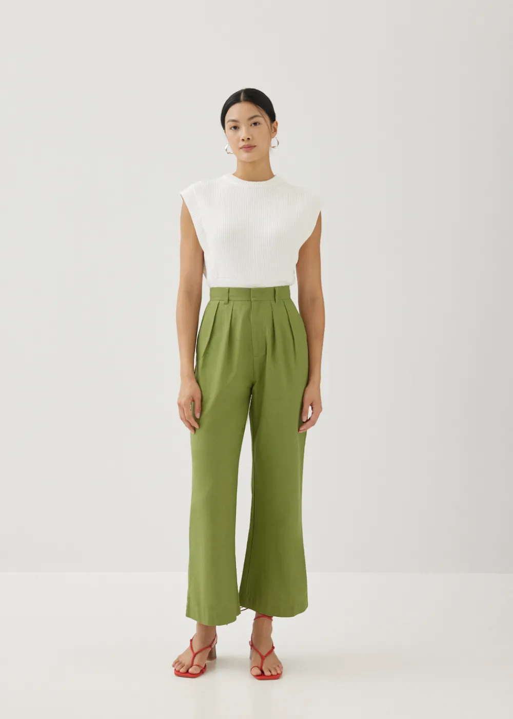 Love, Bonito Weekend & Vacation Pants|Straight*Violeta Cotton Kick Flare Pants