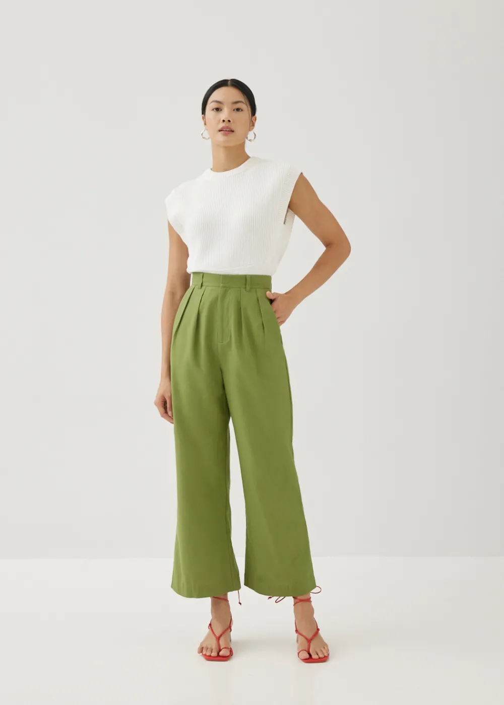 Love, Bonito Weekend & Vacation Pants|Straight*Violeta Cotton Kick Flare Pants