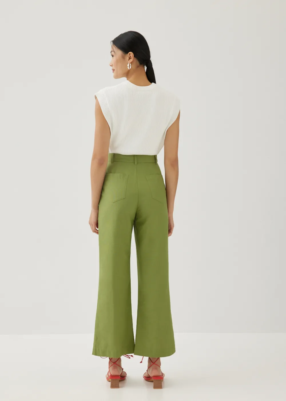 Love, Bonito Weekend & Vacation Pants|Straight*Violeta Cotton Kick Flare Pants