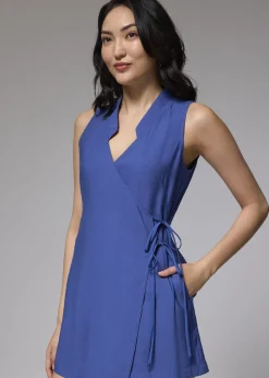 Love, Bonito Petite-Friendly|Weekend*Viscose Front Tie A-line Romper