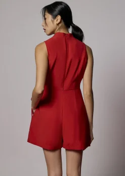 Love, Bonito Petite-Friendly|Weekend*Viscose Front Tie A-line Romper