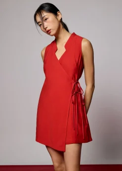 Love, Bonito Petite-Friendly|Weekend*Viscose Front Tie A-line Romper
