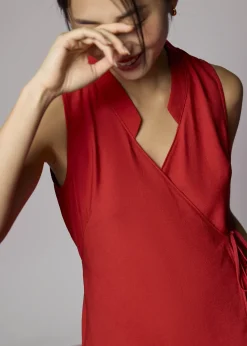 Love, Bonito Petite-Friendly|Weekend*Viscose Front Tie A-line Romper