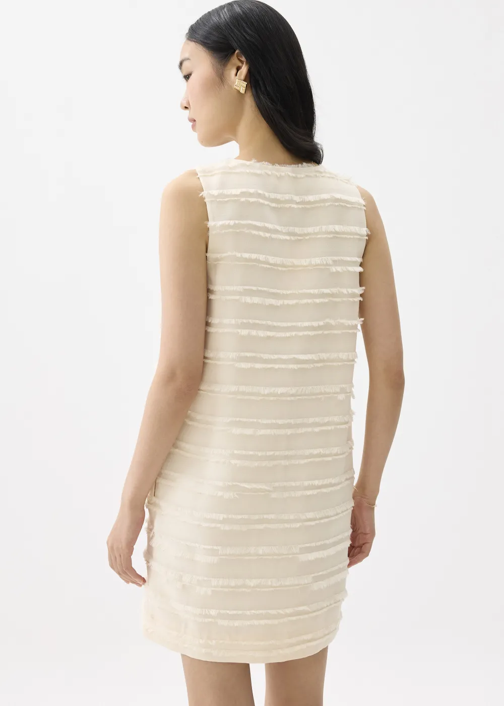Love, Bonito Weekend Dresses|Weekend*V-neck Fray Shift Mini Dress