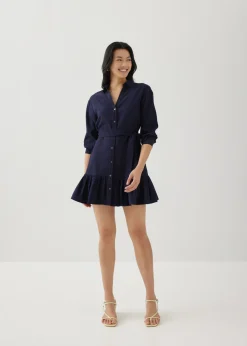 Love, Bonito Work Dresses*Wynn Rayon Belted Shirt Dress