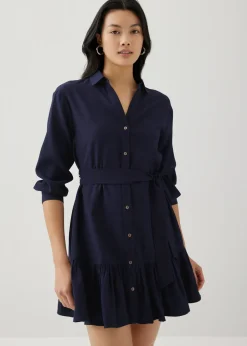 Love, Bonito Work Dresses*Wynn Rayon Belted Shirt Dress