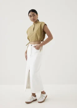 Love, Bonito Blouses & Shirts|Weekend*Xia Crop Mandarin Collar Top